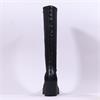 Marco Moreo Liege Studed Knee High Wedge - Black Stretch